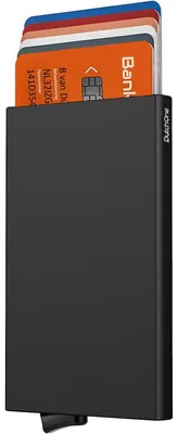 Immagine prodotto di Portacarte porta carte di credito - Protezione RFID - Alluminio - Nero - Per 6 a 8 carte