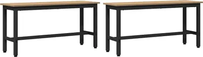 Produktbild von vidaXL Esstischbank 2 pcs Artisan-Eiche 100 x 32,5 x 48,5 cm