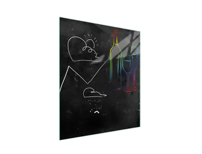 Produktbild von Glasschneidebrett 45x52 Schwarz