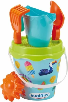 Produktbild von Ecoiffier Sandeimergarnitur Hollidays mit Gießkanne 17 cm
