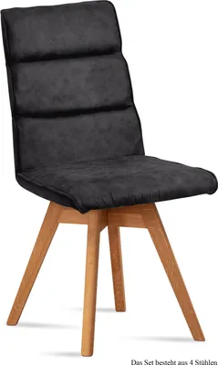 Produktbild von Esszimmerstuhl drehbar (4er-Set) Doris 47x92x60 Eiche geölt/Anthrazit