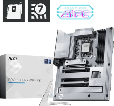 Zdjęcie produktu dla MSI PRO Z890-S WIFI PZ, Intel, LGA 1851 (Socket V1), Intel Core Ultra (Series 2), LGA 1851, 256 GB, DDR5-SDRAM