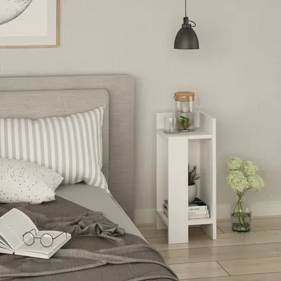 Produktbild von Skye Decor, Elos- Elos Right DTE, Weiß, Nachttische & -schränke, 60x25x27 cm, 100% Melaminbeschichtete Partikelplatte