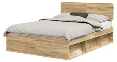 Produktbild von Bettrahmen Sonoma 140 x 200 cm aus massivem Kiefernholz, Schlafzimmer, rechteckig, modernes Design, langlebige Möbel, stilvolle Dekoration, funktionales Layout für zeitgenössische Räume 2023