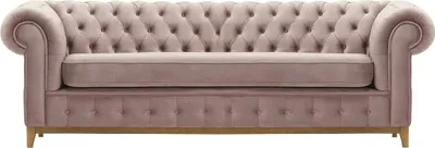 Zdjęcie produktu dla Sofa trzyosobowa Chesterfield Grand-Velluto 14-jasny dąb