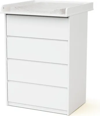 Immagine prodotto di WEBABY - Cassettiera fasciatoio 4 cassetti 70 cm UNO legno - Bianco
