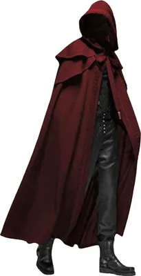 Obrázek produktu pro Halloweenská kuklová pláštěnka, uni, pro muže i ženy, dlouhá, elegantní, vhodná pro cosplay, kostýmy, svrchní oděv, retro, středověký, gotický styl. Halloweenská párty, rekvizity (velikost L)