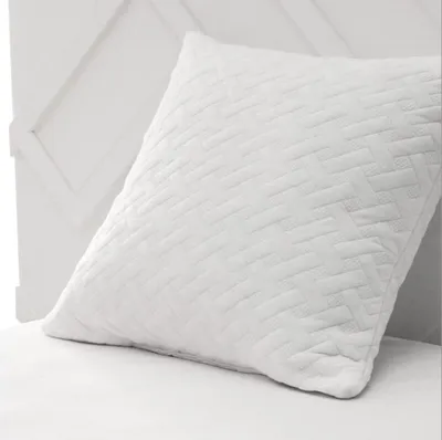 Image de Oreillers - PROMO LINGE - Flocon Mémoire de Forme - Polyester - 60 x 60 cm - Blanc Lot de 2