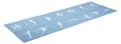 Obrázek produktu pro Skládací podložka na cvičení Umbro 174 x 62 CM - podložka na jógu - protiskluzová - 13 cviků s potiskem - modrá