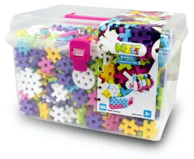 Produktbild von Meli Constructor Pink 1000 Teile – Kreatives Baustein-Set für Mädchen ab 3 Jahren