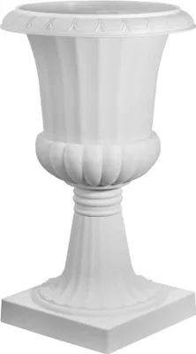 Image de Support pour pots de fleurs, blanc - Diamètre : 40 cm - Hauteur : 67 cm - Plastique