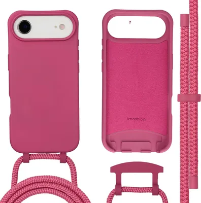 Image de imoshion Coque arrière colorée avec cordon amovible et MagSafe pour Apple iPhone Air - Framboise