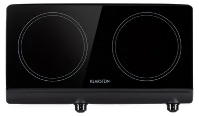 Obrázok produktu pre Klarstein, sklokeramická varná doska, vstavaná varná doska s 2 varnými platňami, elektrická varná doska 2400 W, moderná sklokeramická varná doska, sklokeramická varná doska s 2 varnými platňami, vstavaná sklokeramická varná doska