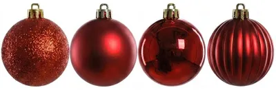 Produktbild von TrendLine Weihnachtskugeln bruchfest, langlebig Ø 5 - 8 cm rot 34 Stück
