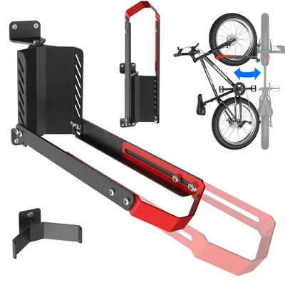 Image de Support mural pivotant pour vélos - Lot de 2 pour pneus de 20 à 29 pouces
