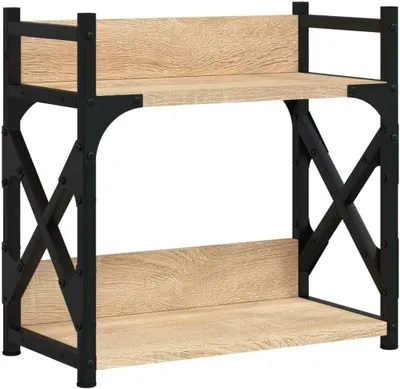 Zdjęcie produktu dla vidaXL Stojak na drukarkę 2 półki dąb sonoma 40x20x40 cm materiał drewnopochodny