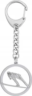 Produktbild von Radziszewska Schlüsselanhänger Skispringer Silber 925 Geschenk