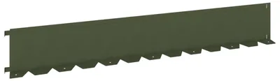 Obrázek produktu pro vidaXL Ochranné hranoly pro trávník, 10 kusů, 102 x 15 x 4 cm, ocel, olivově zelená barva