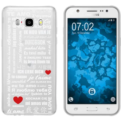 Produktbild von PhoneNatic Case kompatibel mit Samsung Galaxy J5 (2016) J510 Silikon-Hülle in Love Wörter M5