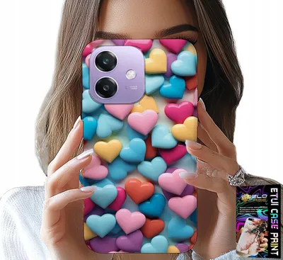 Obrázok produktu pre Puzdro pre Oppo A40 / A40M - farebné srdiečka s možnosťou personalizácie