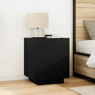 Produktbild von vidaXL Nachttisch 2 Stk. Schwarz Eichen-Optik 45 x 40 x 55 cm