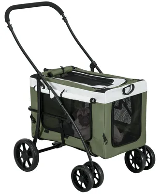 Produktbild von PawHut 2 in 1 Hundewagen Hundebuggy klappbar für Hunde & Katzen bis 10 kg