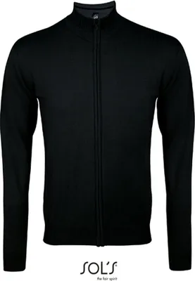 Immagine prodotto di SOLs 00548 | Cardigan a maglia con zip Gordon Uomo - Colore: Nero - Taglia: L