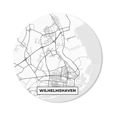 Produktbild von MuchoWow® Mauspad Mousepad Wilhemshaven - Karte - Stadtplan 50x50 cm - Mousepads - Maus Mat - Pad - Mausunterlage - Vinyl