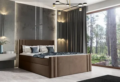 Obrázek produktu pro Boxspringová postel CELESTA - 180x200, hnědá + topper