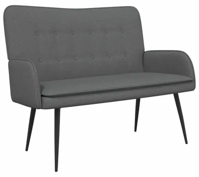 Image de Canapé 2 places vidaXL, gris foncé, 115 x 61 x 87 cm, tissu