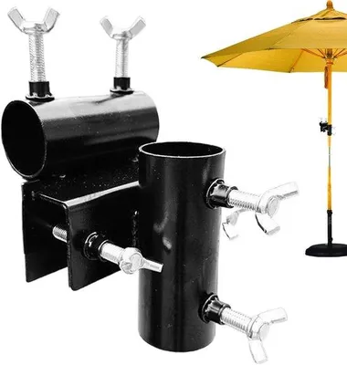 Obrázek produktu pro Terasový slunečník pro venkovní použití, na pláž, balkon a do zahrady, robustní držák na zábradlí s vysokou nosností