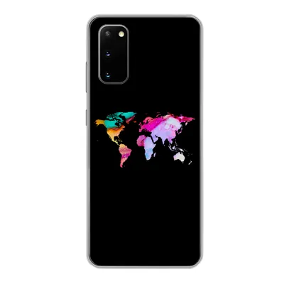 Produktbild von MuchoWow® Handyhülle Schutzhülle Hülle für Samsung Galaxy S20 Weltkarte - Farbe - Aquarell Silikon Softcase Handy Hülle - Bild