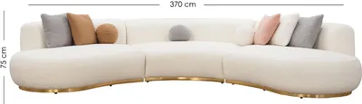 Image de Salon Couch xxl Canapé Big Couches Ovale Salon d'angle Tissu Canapé Meubles