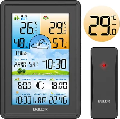 Obrázek produktu pro Meteostanice s displejem BD-906 černá