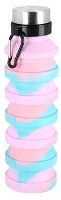Image de Spokey - Bouteille d'eau pliable, 550 ml PP7158 (taille unique) (bleu/rose)