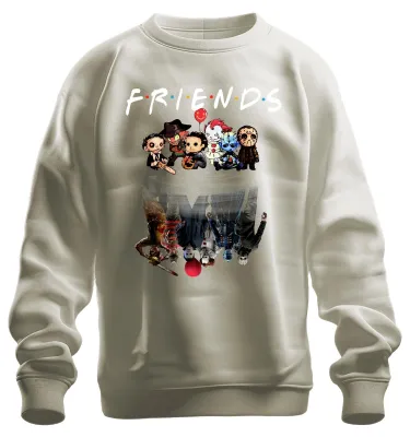 Zdjęcie produktu dla FRIENDS Horror Ikonen Pennywise Michael Jason Freddy Pinhead Bluza Uni , Natur, XL