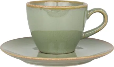 Produktbild von Bonna Sage Hygge - Espressotassen und Untertasse - 80 cc - Porcelain - 6er set