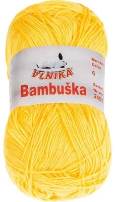 Obrázek produktu pro Příze BAMBUŠKA - 50 g, 205 m - Žlutá