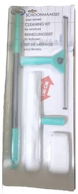Immagine prodotto di Aqua Laser Set di tergivetri per finestre | set completo di tergivetri per finestre | tergivetro con manico telescopico 130 cm