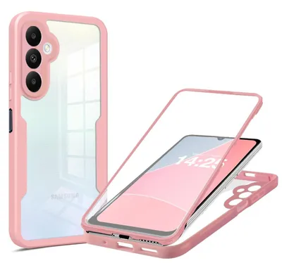 Produktbild von 360 Grad Rundum Schutz Handyhülle für Samsung Galaxy A05s Full Cover Vollschutz Case Farbe: Rose