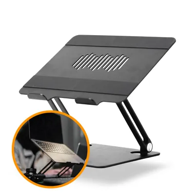 Produktbild von R2B LaptopStänder, Belüfteter Laptophalter, Faltbarer Laptop Stand, Notebook Ständer, Macbook Ständer, Laptop Halterung, Höhenverstellbar