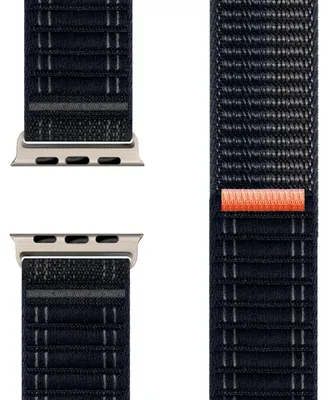 Produktbild von Evolv Nylon Armband für Apple Watch Ultra/SE/10/9/8/7/6/5/4/3/2/1, Gewebtes Stoffband mit Klettverschluss, 42/44/45/46/49mm - Nachtschwarz