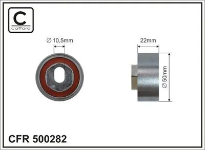 Produktbild von CAFFARO 500282 Umlenkrolle Zahnriemen Ø50mm für PORSCHE 944 924 Coupe 968 944 Cabriolet 968 Cabriolet