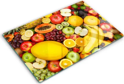 Produktbild von Glasschneideplatte - Herdabdeckplatte - 80x52 cm -Schneidebrett - Spritzschutz -Fruchtsammlung