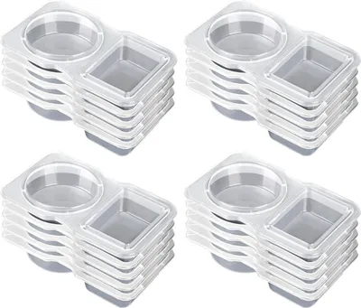 Produktbild von Soßenbox mit Doppelfach, wiederverwendbare Gewürzbox, Soßenbehälter mit Deckel zum Probieren von Dip-Salatdressings