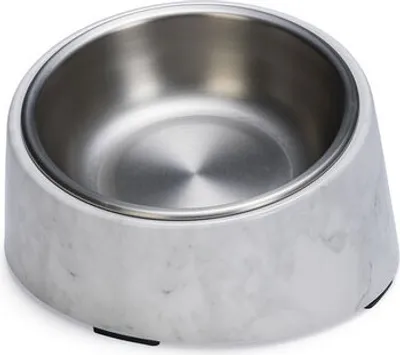 Immagine prodotto di Ciotola Designed by Lotte Vita in melamina con ciotola rimovibile in acciaio inox da 160 ml circa, bianca, lavabile in lavastoviglie