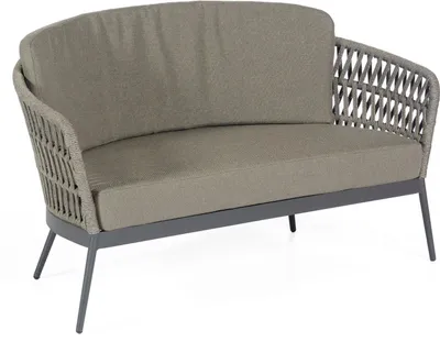 Produktbild von Sonnenpartner Advokat Loungesofa Relaxsofa Gartensofa Aluminium mit Polyrope grau