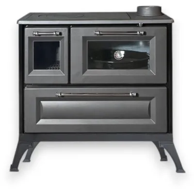 Immagine prodotto di Cucina e stufa a legna 7.7 Kw in ghisa 87.5x55.2xH81,2 cm antracite