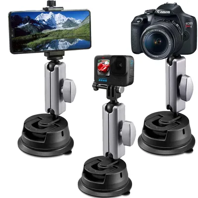 Saugnapfhalterung für Telefon und Kamera, 360° drehbar, 5,9 Zoll