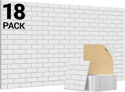 Produktbild von Famanu Akustikpaneele 3D Backsteinmuster - 18 Stück